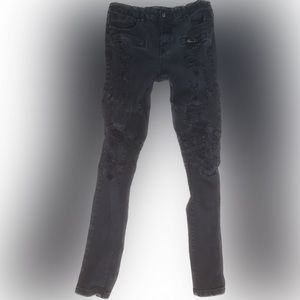 Black Distressed Jeans